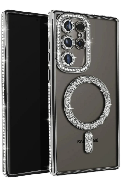 Newface Samsung Galaxy S23 Ultra Joke Simli Magneticsafe Kılıf - Siyah resmi