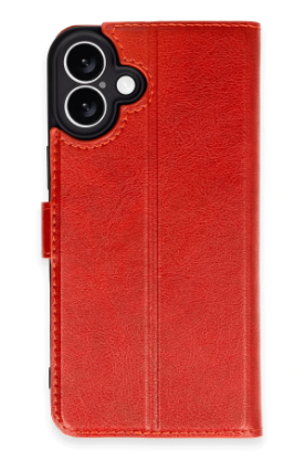 Newface iPhone 16 Plus Kılıf Trend S Plus Kapaklı Kılıf - Kırmızı resmi