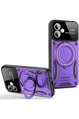 Newface Samsung Galaxy A05 Kılıf Joy Lens Standlı Kapak - Mor resmi