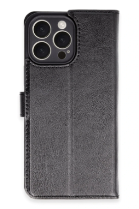 Newface iPhone 16 Pro Max Kılıf Trend S Plus Kapaklı Kılıf - Siyah resmi