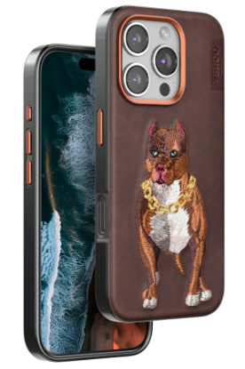 Venco iPhone 16 Pro Perma Desenli Kapak - Kahverengi resmi