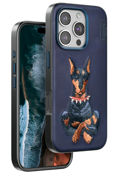 Venco iPhone 16 Pro Perma Desenli Kapak - Lacivert resmi