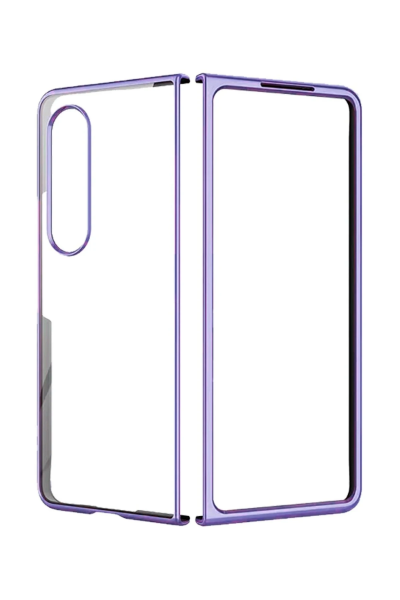Newface Samsung Galaxy Z Fold 4 Kılıf Fold Element Kapak - Mor resmi
