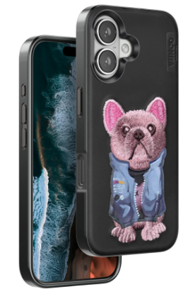 Venco iPhone 16 Cute Desenli Kapak - Siyah resmi