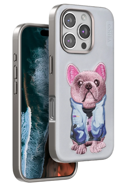 Venco iPhone 16 Pro Cute Desenli Kapak - Kahverengi resmi
