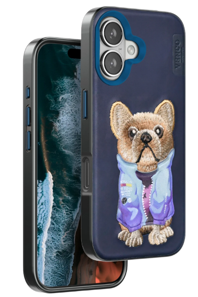 Venco iPhone 16 Cute Desenli Kapak - Lacivert resmi