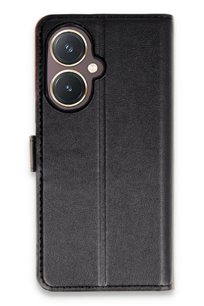 Newface Vivo Y27 Kılıf Trend S Plus Kapaklı Kılıf - Siyah resmi