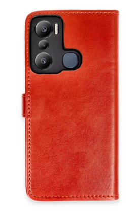 Newface İnfinix Hot 20i Kılıf Trend S Plus Kapaklı Kılıf - Kırmızı resmi