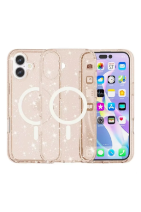 Newface iPhone 16 Plus Kılıf Glow Magsafe Kapak - Turuncu resmi