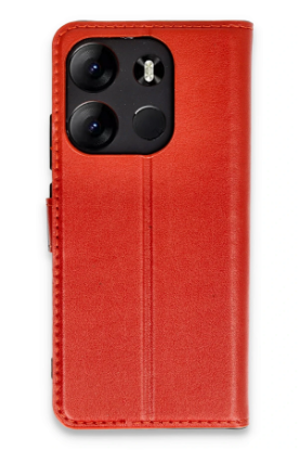 Newface Tecno Spark Go 2023 Kılıf Trend S Plus Kapaklı Kılıf - Kırmızı resmi