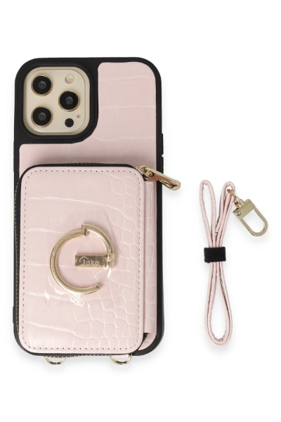 Joko iPhone 13 Pro Max Kılıf Ermes Kapak - Pembe resmi
