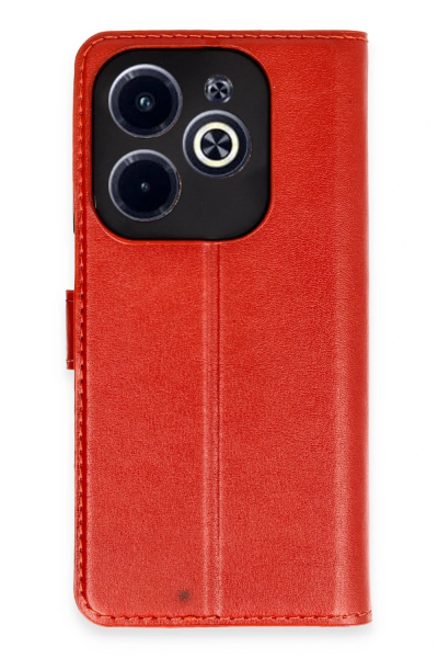 Newface İnfinix Hot 40i Kılıf Trend S Plus Kapaklı Kılıf - Kırmızı resmi