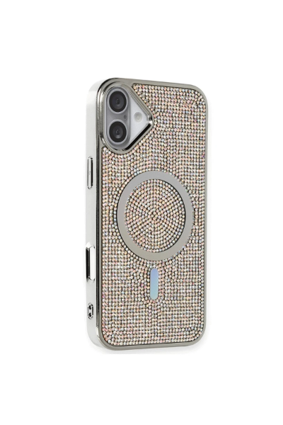 Newface iPhone 16 Plus Kılıf Diamond Magsafe Kapak - Rainbow resmi