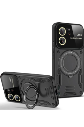 Newface Xiaomi Mi 13T Pro Kılıf Joy Lens Standlı Kapak - Siyah resmi