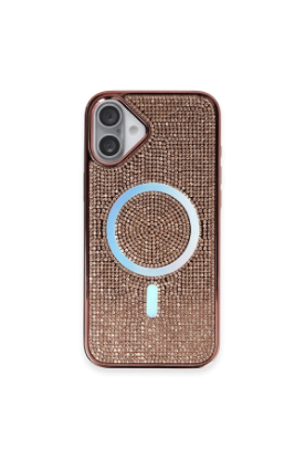 Newface iPhone 16 Plus Kılıf Diamond Magsafe Kapak - Pembe resmi