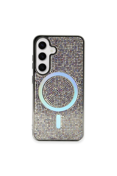 Newface Samsung Galaxy S24 Kılıf Diamond Magsafe Kapak - Rainbow resmi