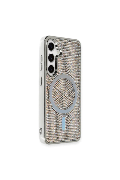 Newface Samsung Galaxy S24 Kılıf Diamond Magsafe Kapak - Rainbow resmi