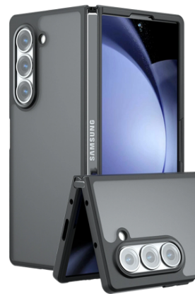 Newface Samsung Galaxy Z Fold 5 Kılıf Blur Fold Kapak - Mat Siyah resmi