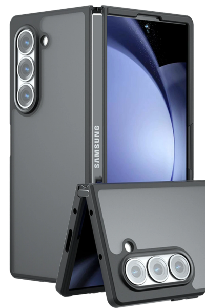 Newface Samsung Galaxy Z Fold 5 Kılıf Blur Fold Kapak - Mat Siyah resmi