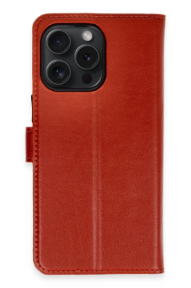 Newface iPhone 15 Pro Max Kılıf Trend S Plus Kapaklı Kılıf - Kırmızı resmi