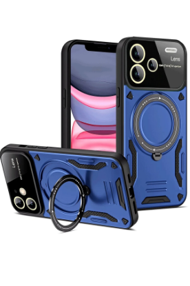 Newface Xiaomi Redmi Note 13 Pro Plus Joy Lens Standlı Kapak - Lacivert resmi