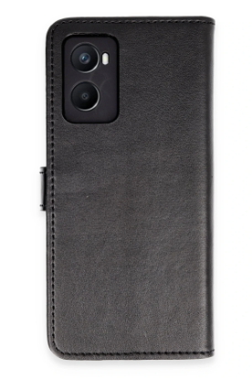 Newface Oppo A96 Kılıf Trend S Plus Kapaklı Kılıf - Siyah resmi