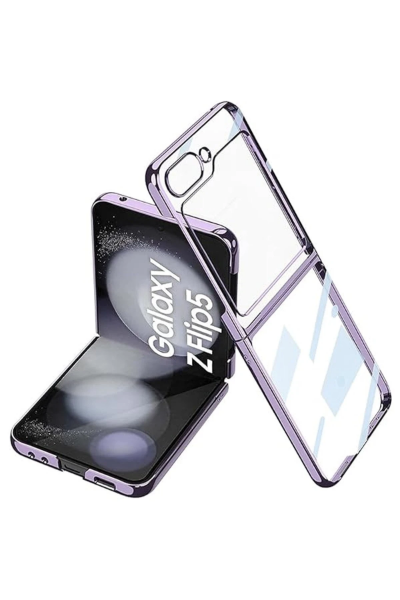 Newface Samsung Galaxy Z Flip 5 Kılıf Fold Element Kapak - Mor resmi