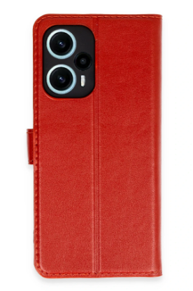 Newface Xiaomi Poco F5 Kılıf Trend S Plus Kapaklı Kılıf - Kırmızı resmi