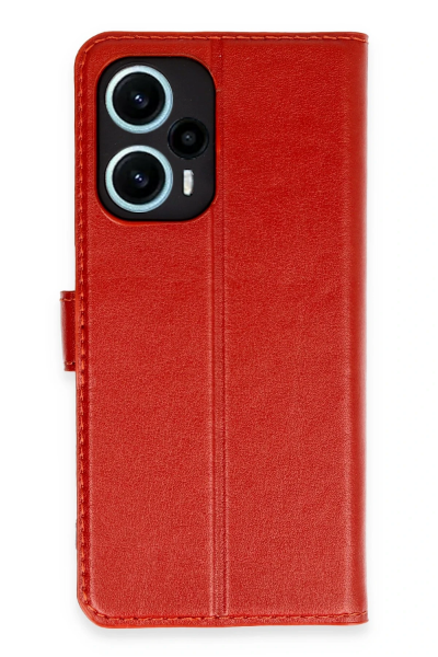 Newface Xiaomi Poco F5 Kılıf Trend S Plus Kapaklı Kılıf - Kırmızı resmi
