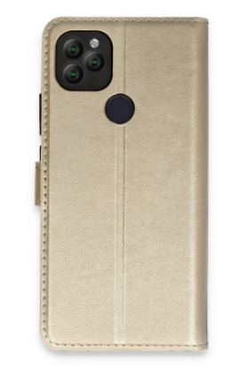 Newface General Mobile GM 22 Kılıf Trend S Plus Kapaklı Kılıf - Gold resmi