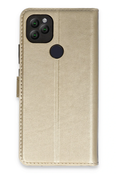 Newface General Mobile GM 22 Kılıf Trend S Plus Kapaklı Kılıf - Gold resmi