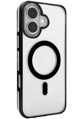 Joko iPhone 16 Gleam PC Sert Magsafe Kılıf - Şeffaf-Siyah resmi