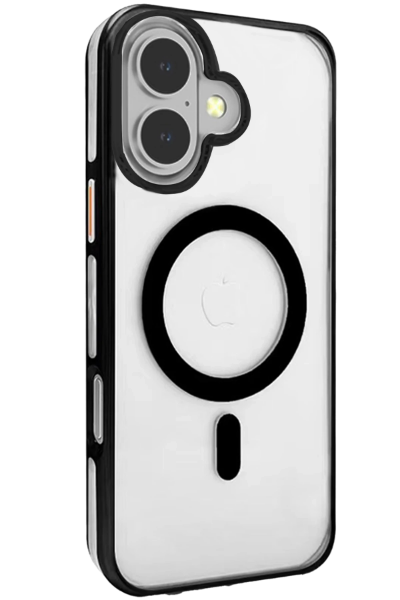 Joko iPhone 16 Gleam PC Sert Magsafe Kılıf - Şeffaf-Siyah resmi