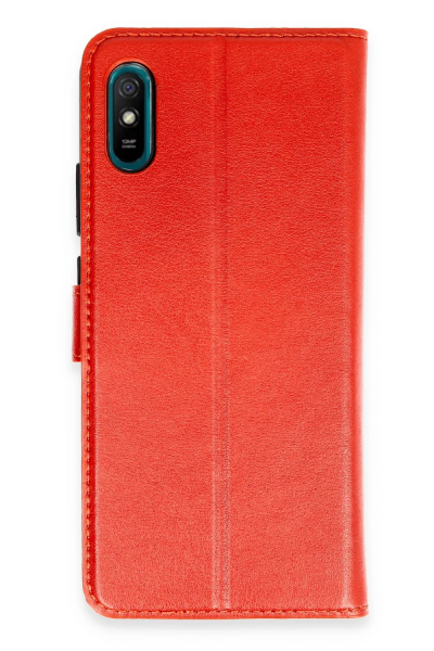 Newface Xiaomi Redmi 9A Kılıf Trend S Plus Kapaklı Kılıf - Kırmızı resmi