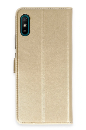 Newface Xiaomi Redmi 9A Kılıf Trend S Plus Kapaklı Kılıf - Gold resmi