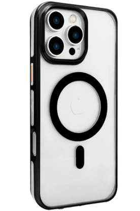Joko iPhone 16 Pro Gleam PC Sert Magsafe Kılıf - Şeffaf-Siyah resmi