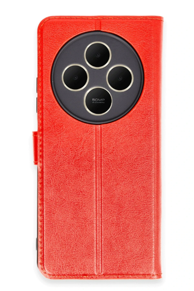 Newface Xiaomi Redmi 14C Kılıf Trend S Plus Kapaklı Kılıf - Kırmızı resmi