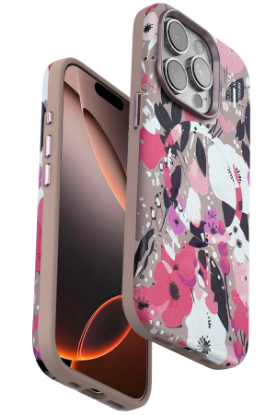 Onegif iPhone 14 Pro Flower Series Magsafe Kapak - Pembe resmi