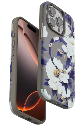 Onegif iPhone 14 Pro Flower Series Magsafe Kapak - Gri resmi