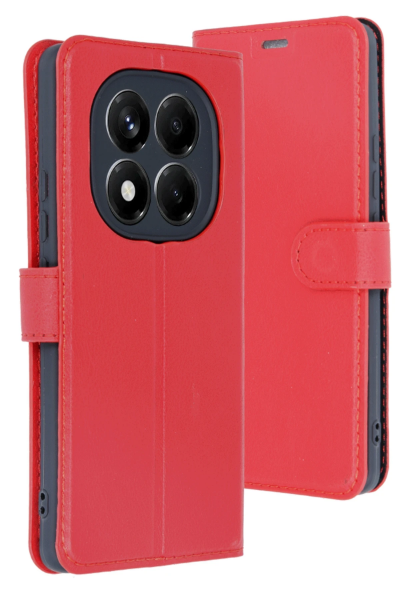 Newface Xiaomi Redmi Note 14 Pro 5G Kılıf Trend S Plus Kapaklı Kılıf - Kırmızı resmi