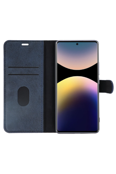 Newface Xiaomi Redmi Note 14 Pro 4G Kılıf Trend S Plus Kapaklı Kılıf - Lacivert resmi