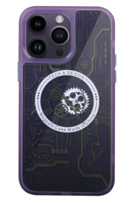 Newface iPhone 14 Pro Kılıf Magic Magneticsafe Silikon - Derin Mor resmi