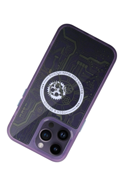 Newface iPhone 14 Pro Kılıf Magic Magneticsafe Silikon - Derin Mor resmi