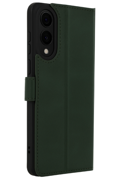 Newface Samsung Galaxy S25 Edge Trend S Plus Kapaklı Kılıf - Koyu Yeşil resmi