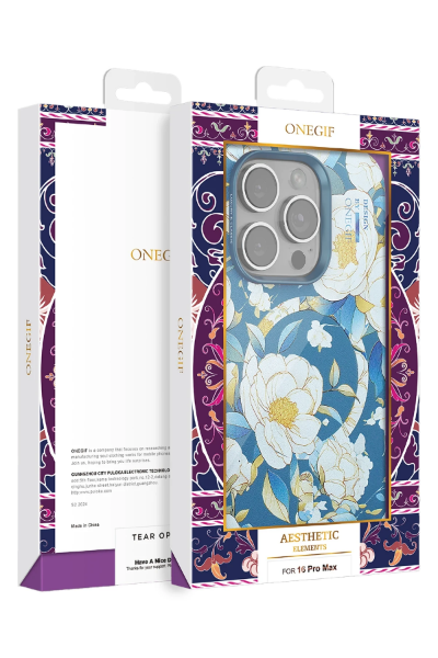 Onegif iPhone 16 Flower Series Magsafe Kapak - Siyah resmi
