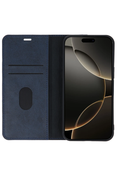 Newface iPhone 15 Pro Max Kılıf Trend S Plus Kapaklı Kılıf - Lacivert resmi