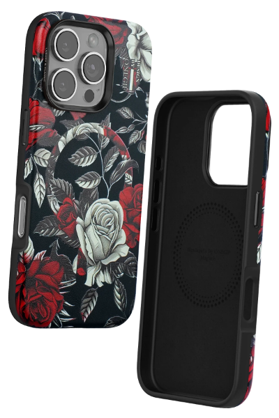 Onegif iPhone 16 Pro Max Flower Series Magsafe Kapak - Siyah resmi