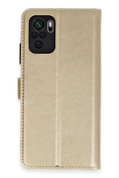 Newface Xiaomi Mi Note 10 Trend S Plus Kapaklı Kılıf - Gold resmi
