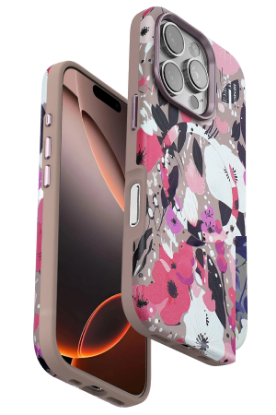 Onegif iPhone 16 Pro Max Flower Series Magsafe Kapak - Pembe resmi