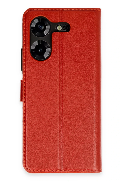 Newface Tecno Pova 5 Kılıf Trend S Plus Kapaklı Kılıf - Kırmızı resmi